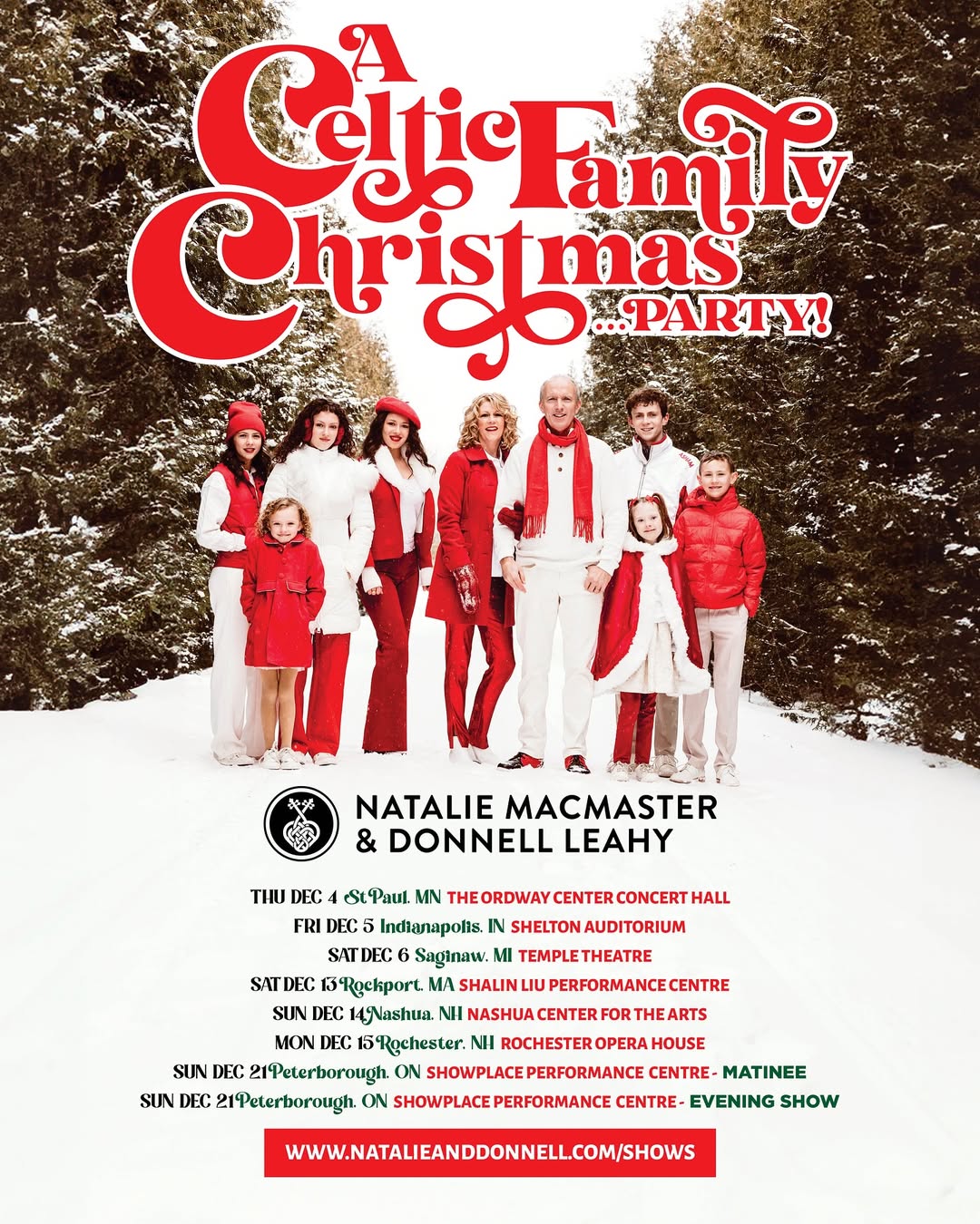 Natalie MacMaster A Celtic Family Christmas... PARTY! Tour Poster 2025-2026